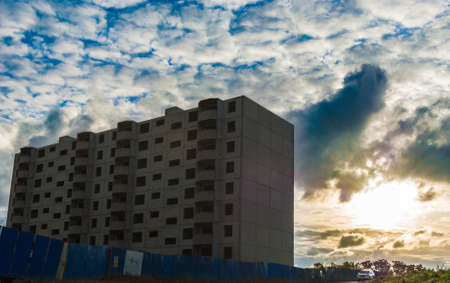 Construction of a multi-storey houseの写真素材