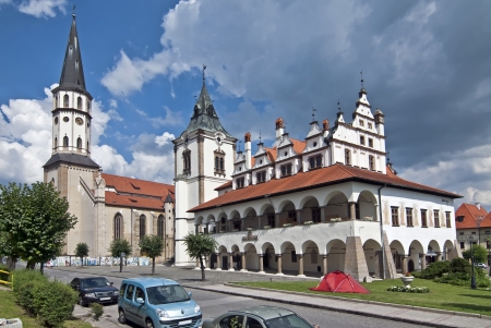 Levoca - Town hall and Saint Jacob s church - Unesco monumentのeditorial素材