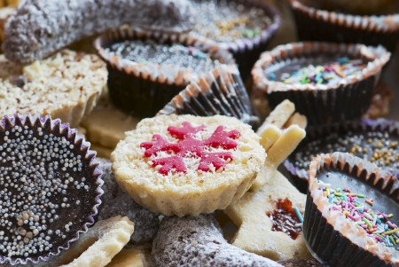 Various of sweet holiday browniesの写真素材