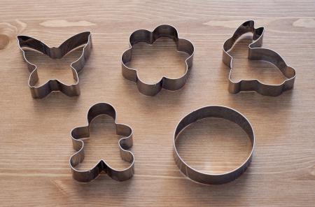 Detail of various cookies cutters.の写真素材