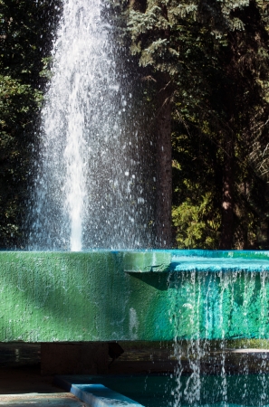 Fountain water jet in park.の写真素材