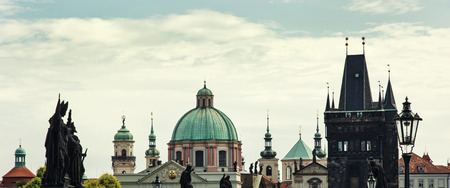 Historical scene of Prague, Czech republic, central Europe.の写真素材
