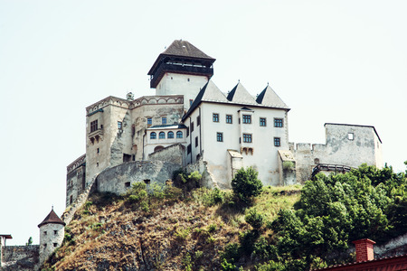 Trencin castle is the castle above the town of Trencin in western Slovakia. Central Europe.のeditorial素材