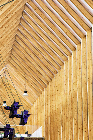 Curious exhibition pavilion. Modern architecture. Expo Milan, Italy. Vertical composition.のeditorial素材
