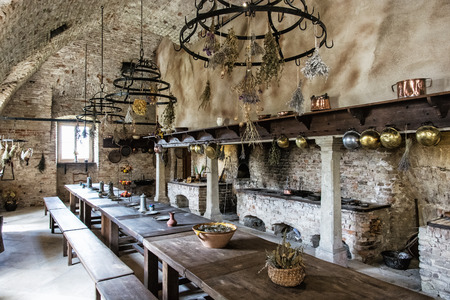 Beautiful Schloss Niederweiden in Austria. Interior space. Travel destination. Dining room.のeditorial素材