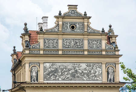 Bedrich Smetana museum in Prague, Czech republic. Architectural scene. Travel destination.のeditorial素材