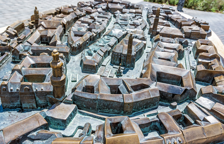 Miniature city model of Sopron in Hungary. Travel destination. Artistic object.の写真素材