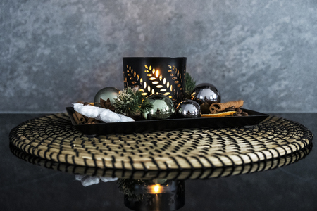 Detail photo of Christmas decoration. Christian symbolism.の写真素材