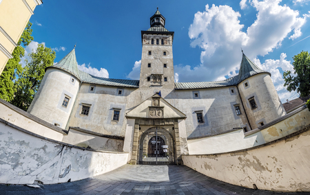 Renaissance castle in Bytca, Slovak republic. Cultural heritage. Travel destination. Panoramic photo.のeditorial素材