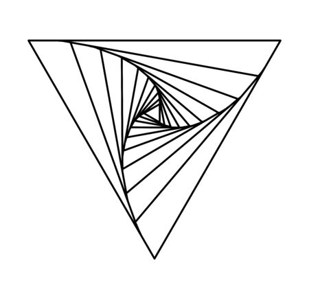 Abstract triangle lineart made of other triangles. Abstract illustrationのイラスト素材