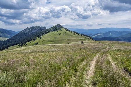 Black Stone hill in Big Fatra, Slovak republic. Seasonal natural scene. Travel destination. Hiking theme.の写真素材