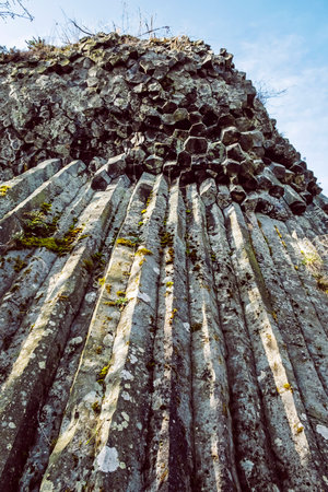Stone waterfall, Somoska, Siatorska Bukovina, Slovak republic. Travel destination. Tourist...