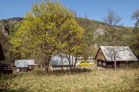 Abandoned summer resort for children, Sklene Teplice, Slovak republic. Urban exploration.の写真素材