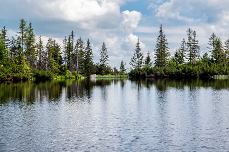 Jamske tarn, High Tatras mountains, Slovak republic. Hiking theme. Travel destination.