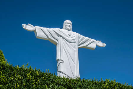 Jesus Christ statue, Rio de Klin, Orava region, Slovak republic. Religious architecture.のeditorial素材