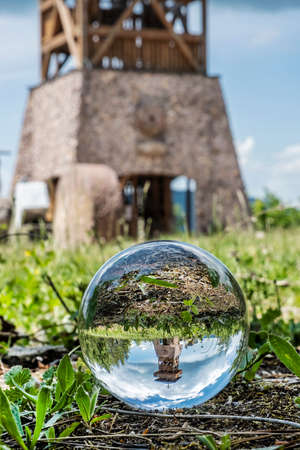 Lookout tower Haj, Nova Bana, Slovak republic. Architectural theme. Travel destination.の写真素材