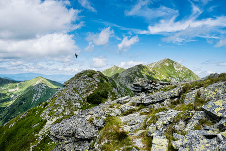 Western Tatras mountains, Slovak republic. Hiking theme. Seasonal natural scene.