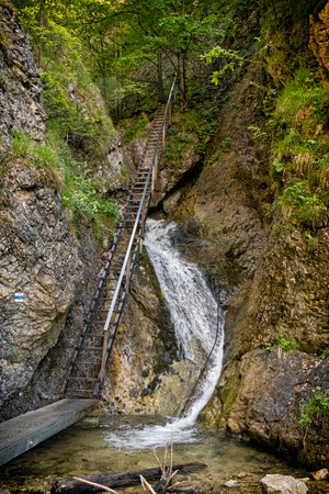 Janosik Holes, Little Fatra, Slovak republic. Hiking theme. Seasonal natural scene.の写真素材
