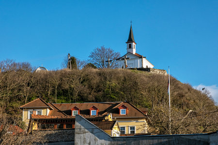 Calvary Chapel, Saint Thomas Hill, Esztergom in Hungary. Travel destination. Place of worship. Religious architecture.の写真素材