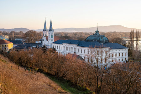 Saint Ignatius church, Esztergom, Hungary. Travel destination. Place of worship. Religious architecture.の写真素材