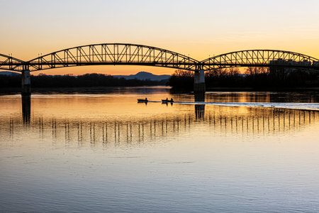 Maria Valeria bridge joins Esztergom in Hungary and Sturovo in Slovak republic across the Danube...