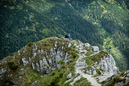 Western Tatras mountain scenery, Slovak republic. Hiking theme. Seasonal natural scene.の写真素材