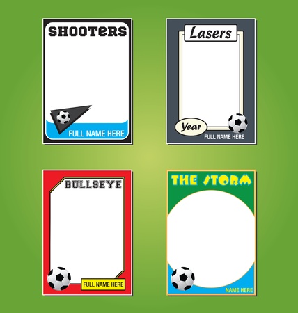 Soccer/Futbol Trading Card Picture Framesのイラスト素材