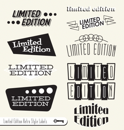 Set: Limited Edition Vintage Style Headers and Banners or Labelsのイラスト素材