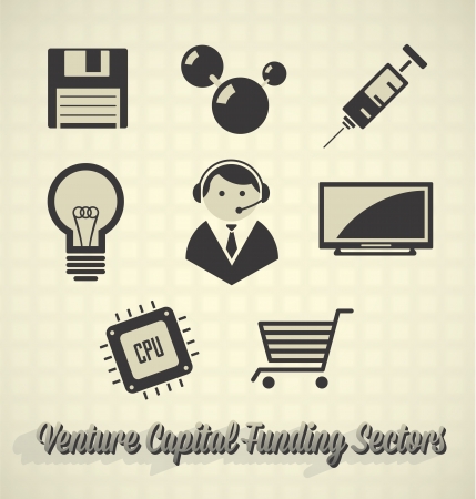 Vector Set: Venture Capital Funding Iconsのイラスト素材