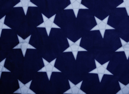 White stars on a blue background.  Close up of the old U.S. Navy Jackの写真素材