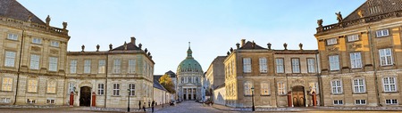 Copenhagen, the Frederik's Church and Amalienborgのeditorial素材