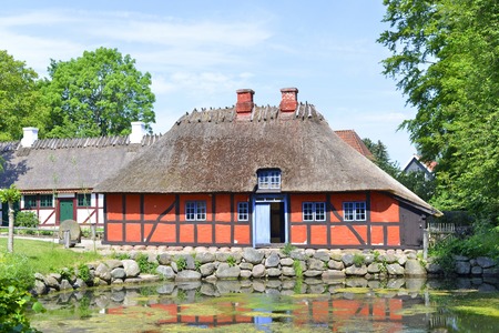 Traditional Danish houseの写真素材