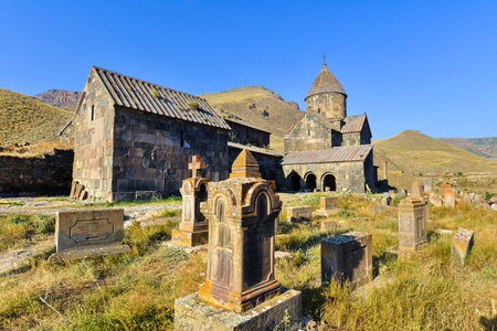 View of Monastery Vorotnavank in Armenia.の写真素材