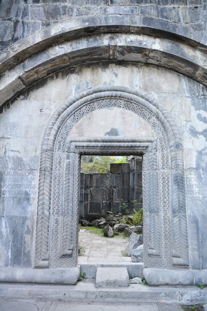 Armenia. Ruins of the temple. Monastery Kobayr (12th century) in the river gorge Debed.の写真素材