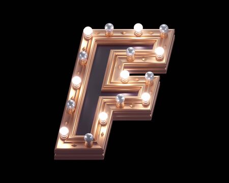 Gold luxury lamp light font.の写真素材