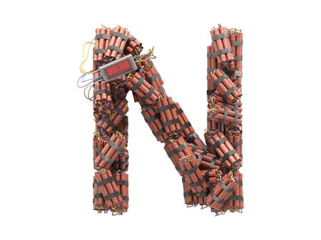 Dynamite with Watch Detonator font.の写真素材