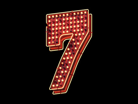 Casino light sign font.