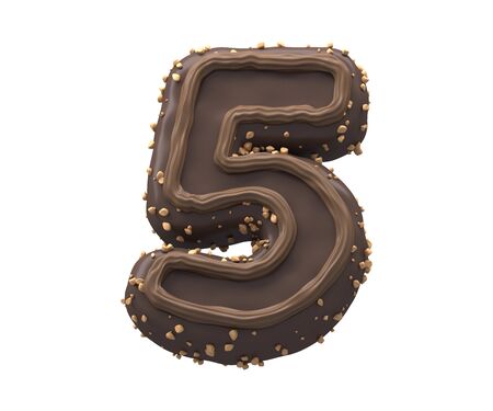 Chocolate and nuts font.の写真素材