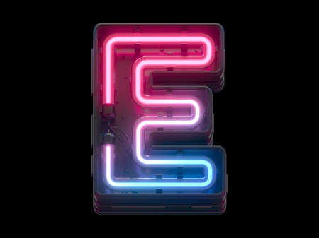 Ultraviolet neon font.の写真素材