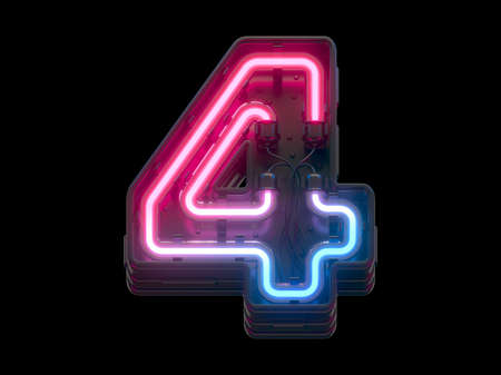 Ultraviolet neon font.の写真素材