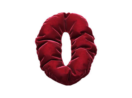 Red fabric velvet font.の写真素材
