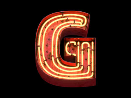 Big city light neon font.の写真素材