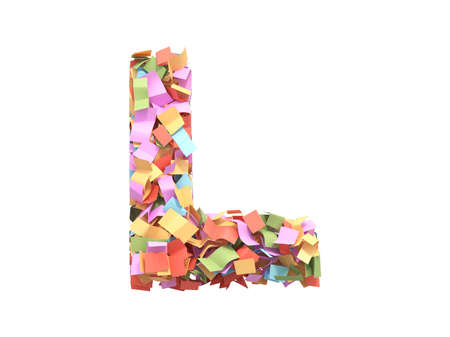Colorful bright confetti font.の写真素材