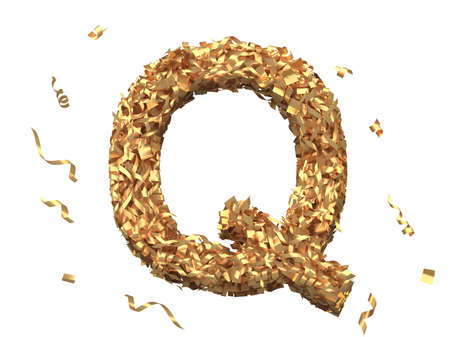 Gold confetti font.の写真素材