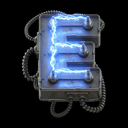 High voltage lightning font.の写真素材