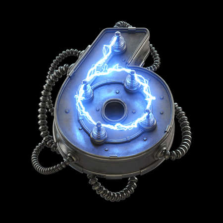 High voltage lightning font.の写真素材