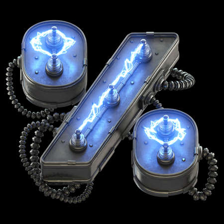 High voltage lightning font.の写真素材