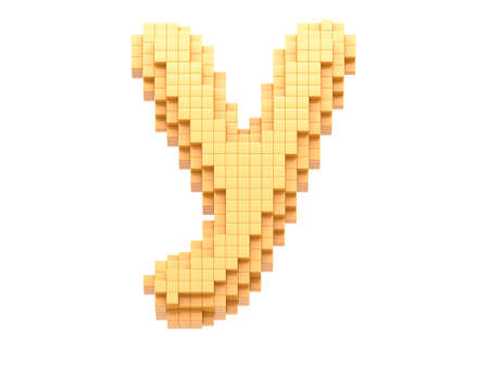 3d pixel font.の写真素材