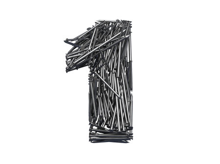 Metal nails font.