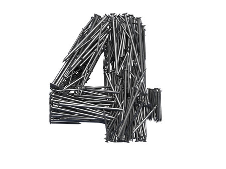Metal nails font.